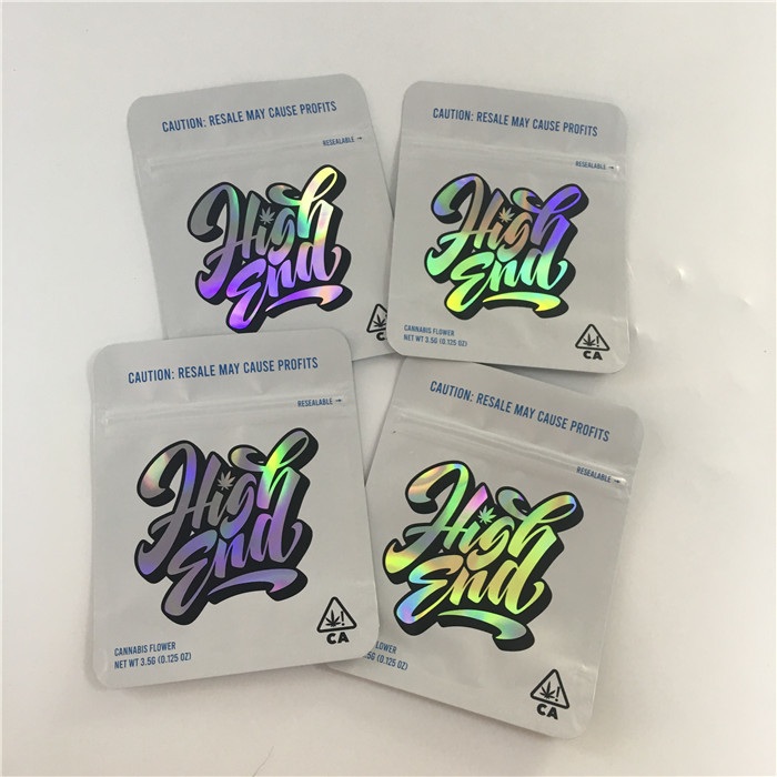 Les sachets en matière plastique imprimés de preuve de l'odeur 3.5g irréguliers forment le sac comestible de Mylar