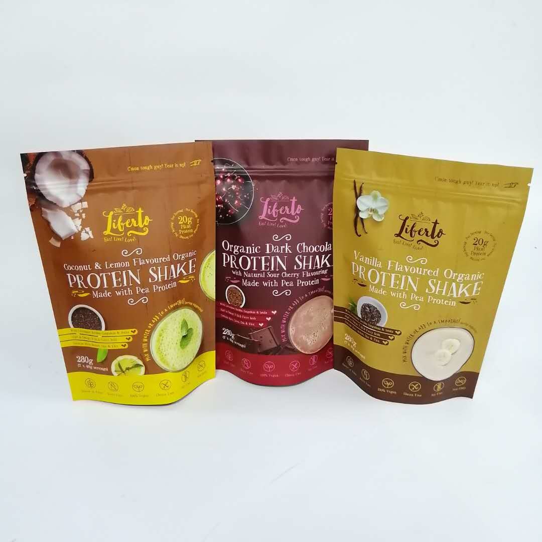 Sac en plastique stratifié de tirette de Mylar de sac de support de papier d'aluminium de VMPET étanche à l'humidité