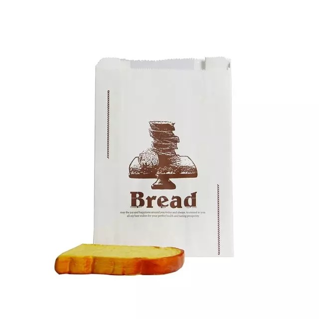 Poignée adaptée aux besoins du client qui respecte l'environnement de sacs en papier pour l'emballage de pain