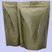 L'or brillant fait sur commande d'emballage de papier d'aluminium se lèvent avec le zip-lock