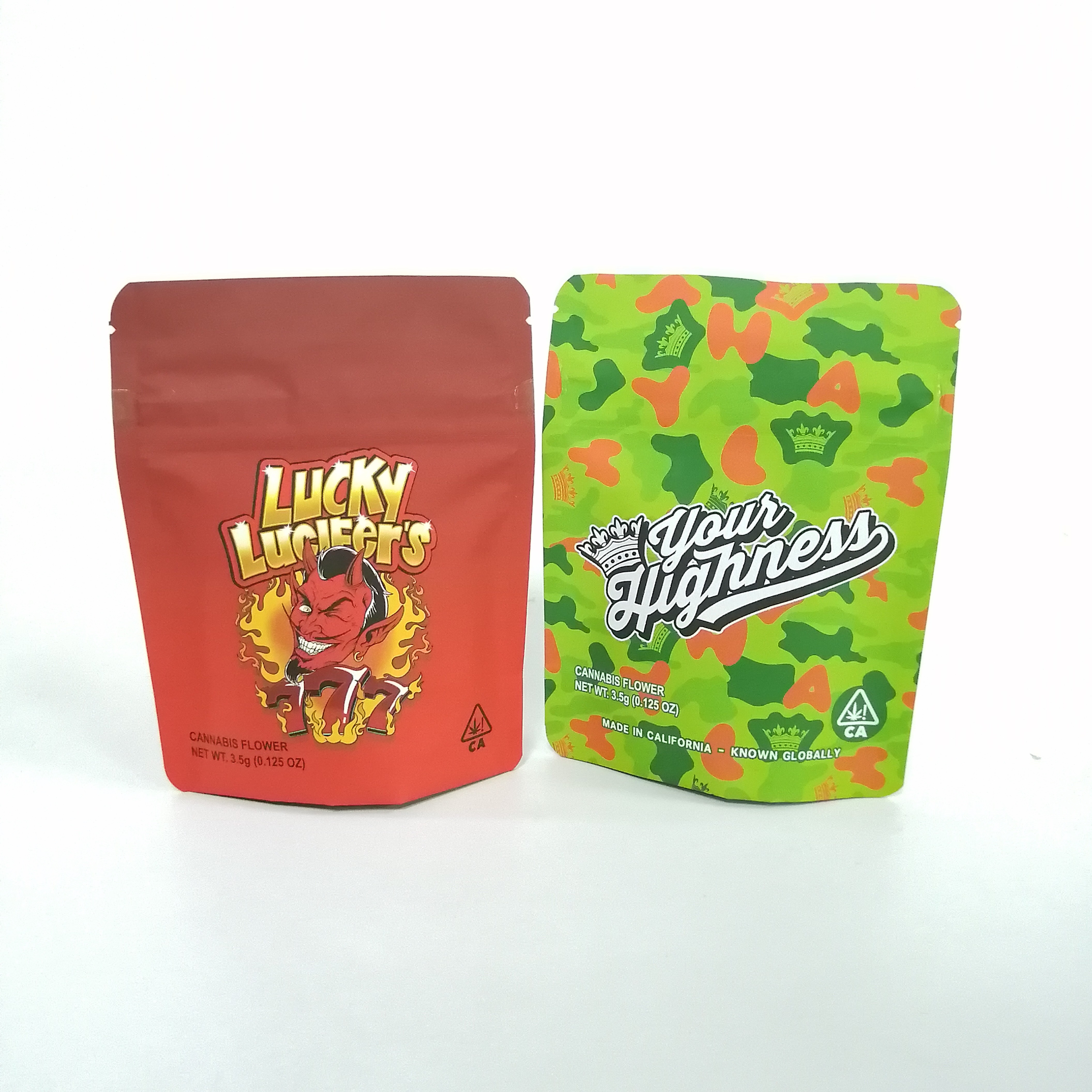 La nourriture comestible d'emballage de toucher doux met en sac 3.5g le support Pochon avec la tirette