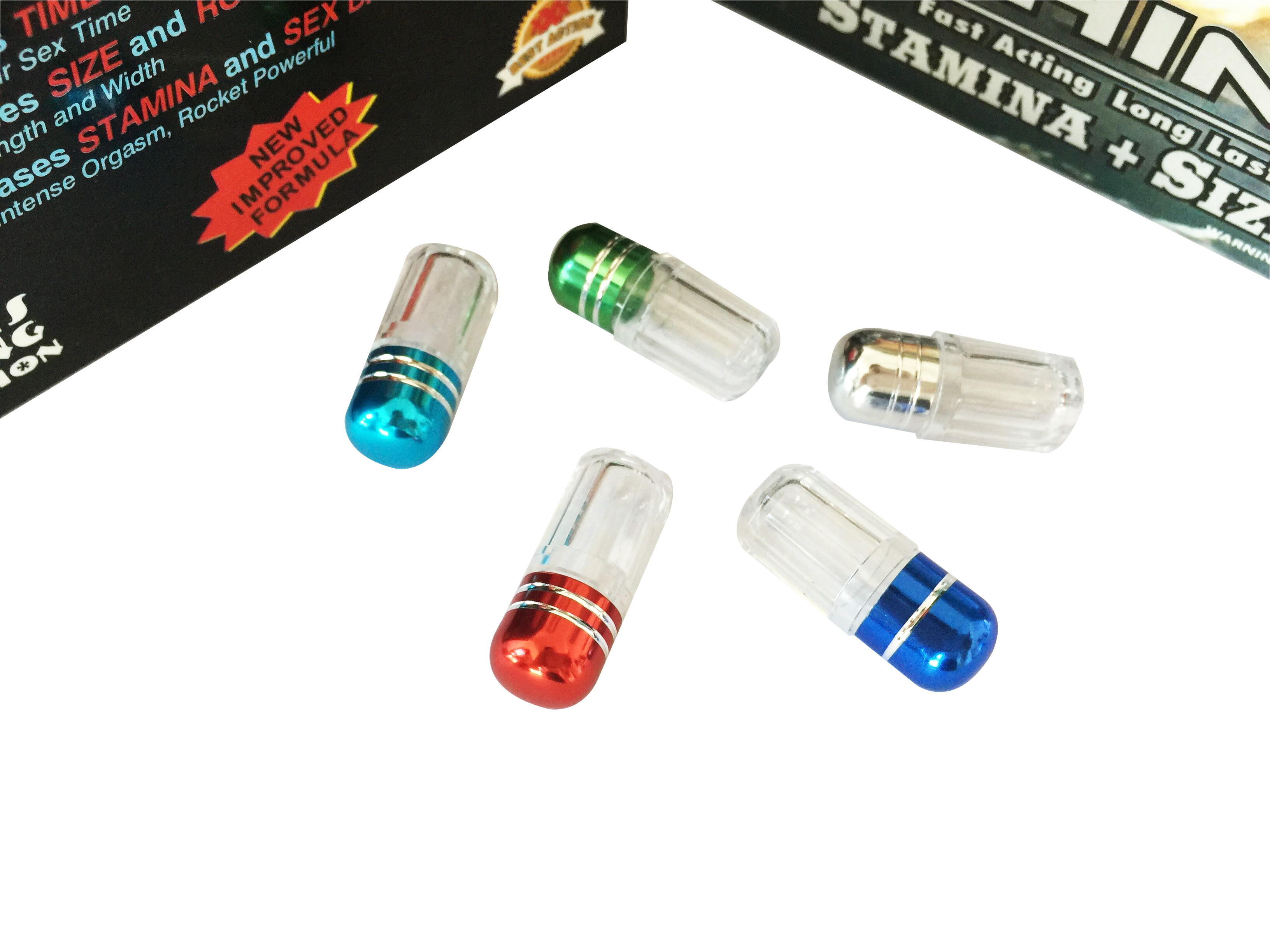 Le rhinocéros rouge 69 capsules d'élargissement de pénis cognent les bouteilles en plastique de médecine de pilules de balle/sexe