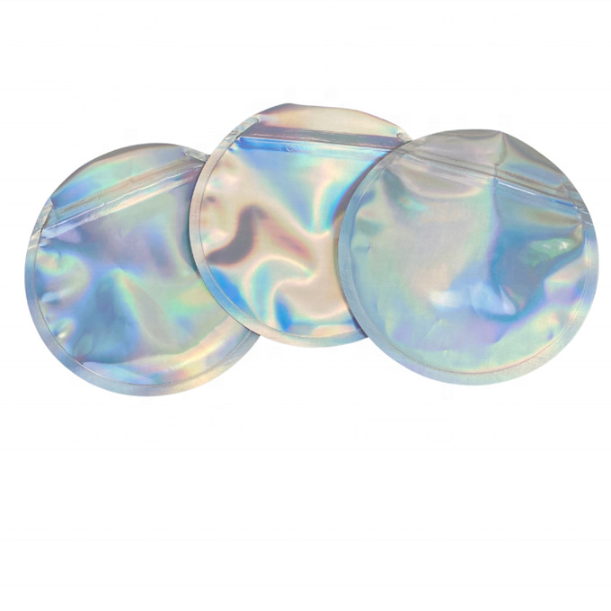 sacs comestibles découpés avec des matrices en plastique d'aluminium de la sucrerie 3.5g empaquetant le sachet olographe de forme ronde