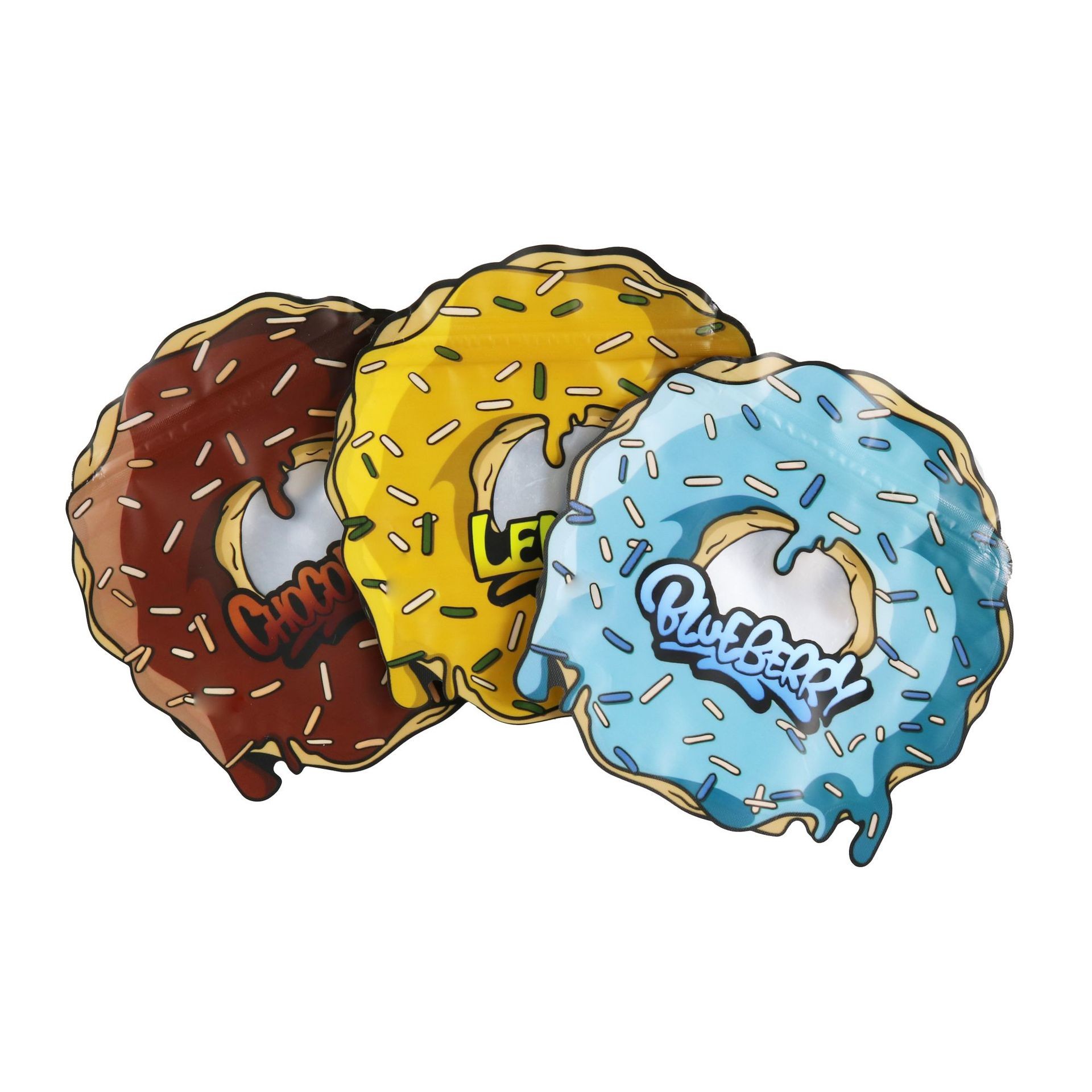 La coutume découpée avec des matrices rescellable irrégulière de sac de Mylar de cercle rond forment 3,5 7 grammes