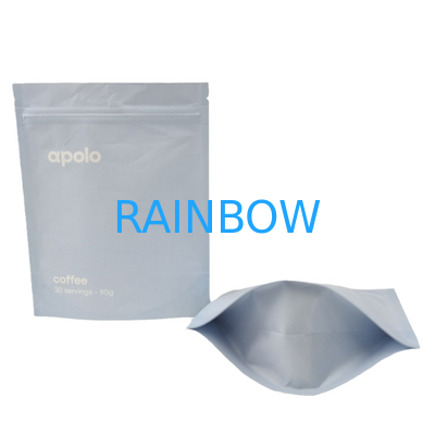 Sacs à fermeture à glissière imprimés sur mesure Sacs Mylar recouvertables pour poudre de grains de café