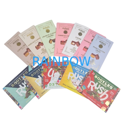 Sachet en feuille d'aluminium comestible Scellé au dos en Mylar plastique pour petits formats pour barres énergétiques, biscuits, snacks, bonbons, emballage