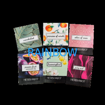Impression numérique personnalisée, dorure à chaud, sac d'emballage en plastique, 5 ml, 10 ml, 30 ml, petit sachet d'échantillon, sachet personnalisé