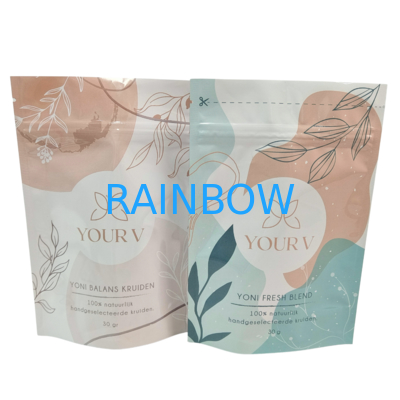 Sacs en Mylar biodégradables personnalisés pour sels de bain 4OZ 5OZ, pochettes stand-up