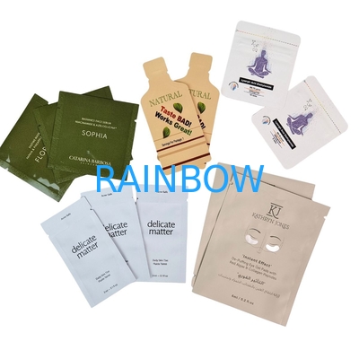 Lotion cosmétique Shampooing Soin de la peau Échantillon Sachet Emballage Mini Sac Échantillon Emballage plastique Crème Masque en feuille Sachets d'échantillons