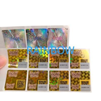Autocollant en vinyle PVC adhésif, étanche, UV, hologramme, imprimé, logo personnalisé, étiquettes d'emballage pour papier de scrapbooking