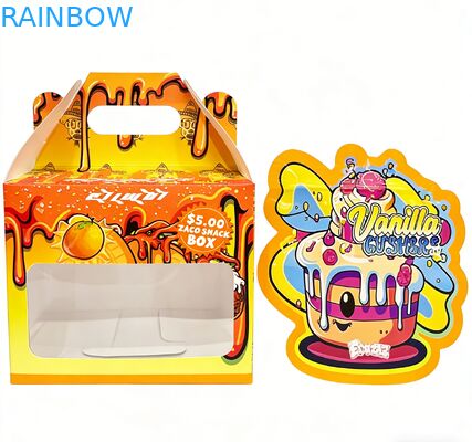 Sac Mylar personnalisé 3.5 Venu avec boîte d'affichage pour les fleurs bonbons biscuits gommés Emballage résistant aux enfants 3.5g 7g 14g sac Mylar en coupe sous pression