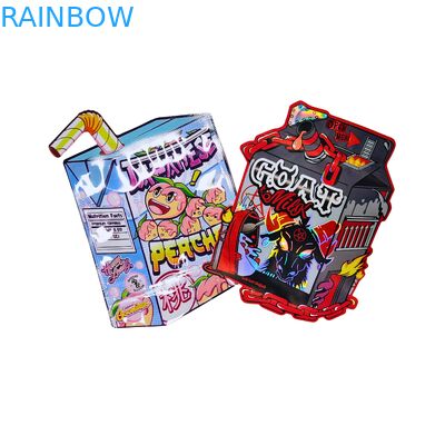 Vente en gros de sacs Mylar de forme spéciale imprimés sur mesure 3.5 7g sac anti-enfants debout pour l'emballage de collations